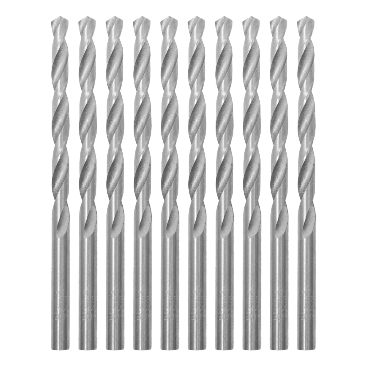 Kit com 100 brocas em HSS Aço Rápido DIN 338 3/16" Tradestar para perfuração em metal, madeira e plástico. Brocas de alta qualidade, duráveis e eficientes para uso profissional e hobby.