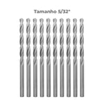Kit com 100 brocas em HSS Aço Rápido DIN 338 5/32" Tradestar para perfuração em metal, madeira e plástico. Brocas de alta qualidade, duráveis e com ponta otimizada para cortes precisos. Ferramenta ideal para profissionais e hobbistas.