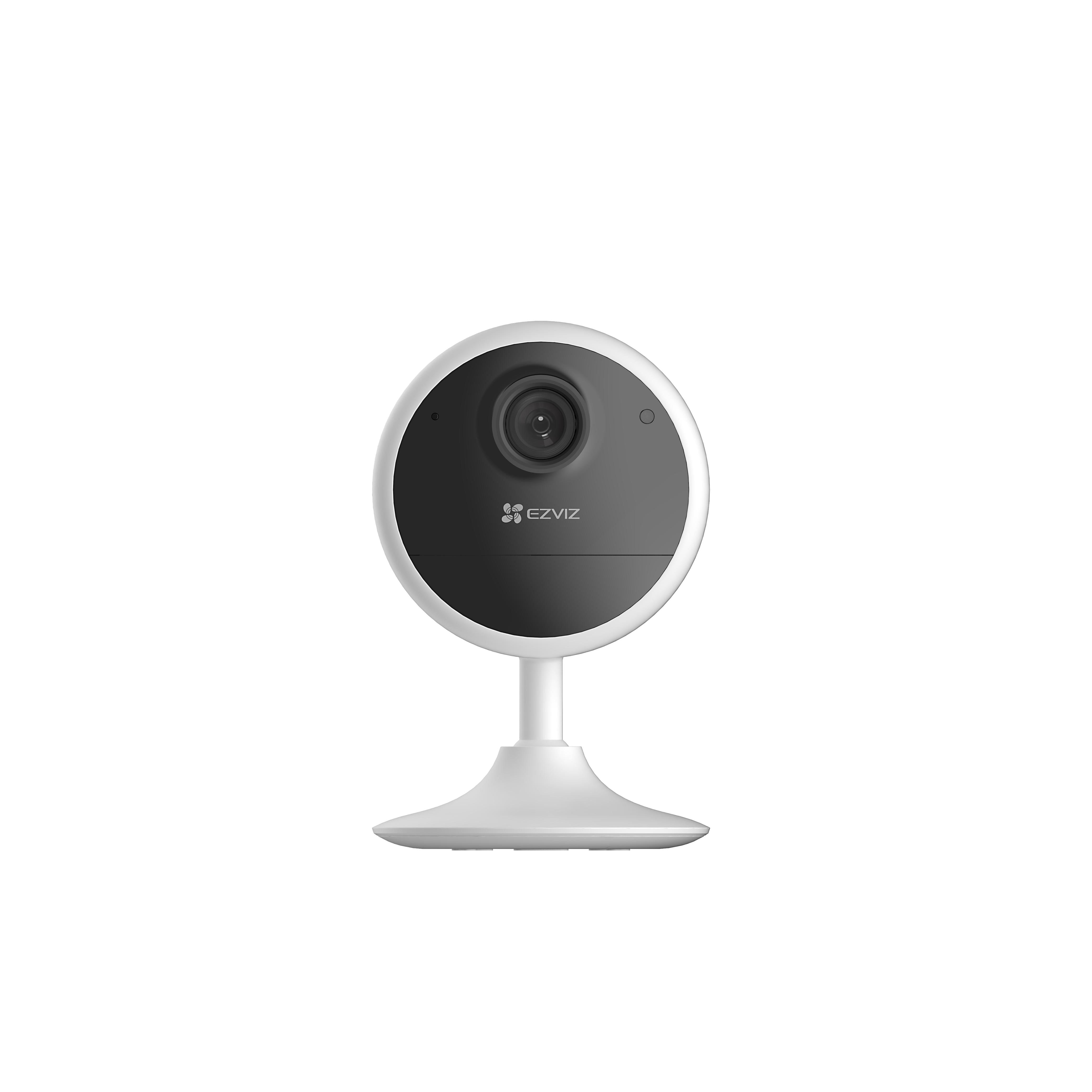 Câmera interna EZVIZ CB1 1080p Wi-Fi com bateria, design compacto e branco, ideal para segurança residencial. Possui visão noturna, detecção de movimento humano, áudio bidirecional e integração com assistentes virtuais. Modelo CS-CB1-R100-1K2WF.