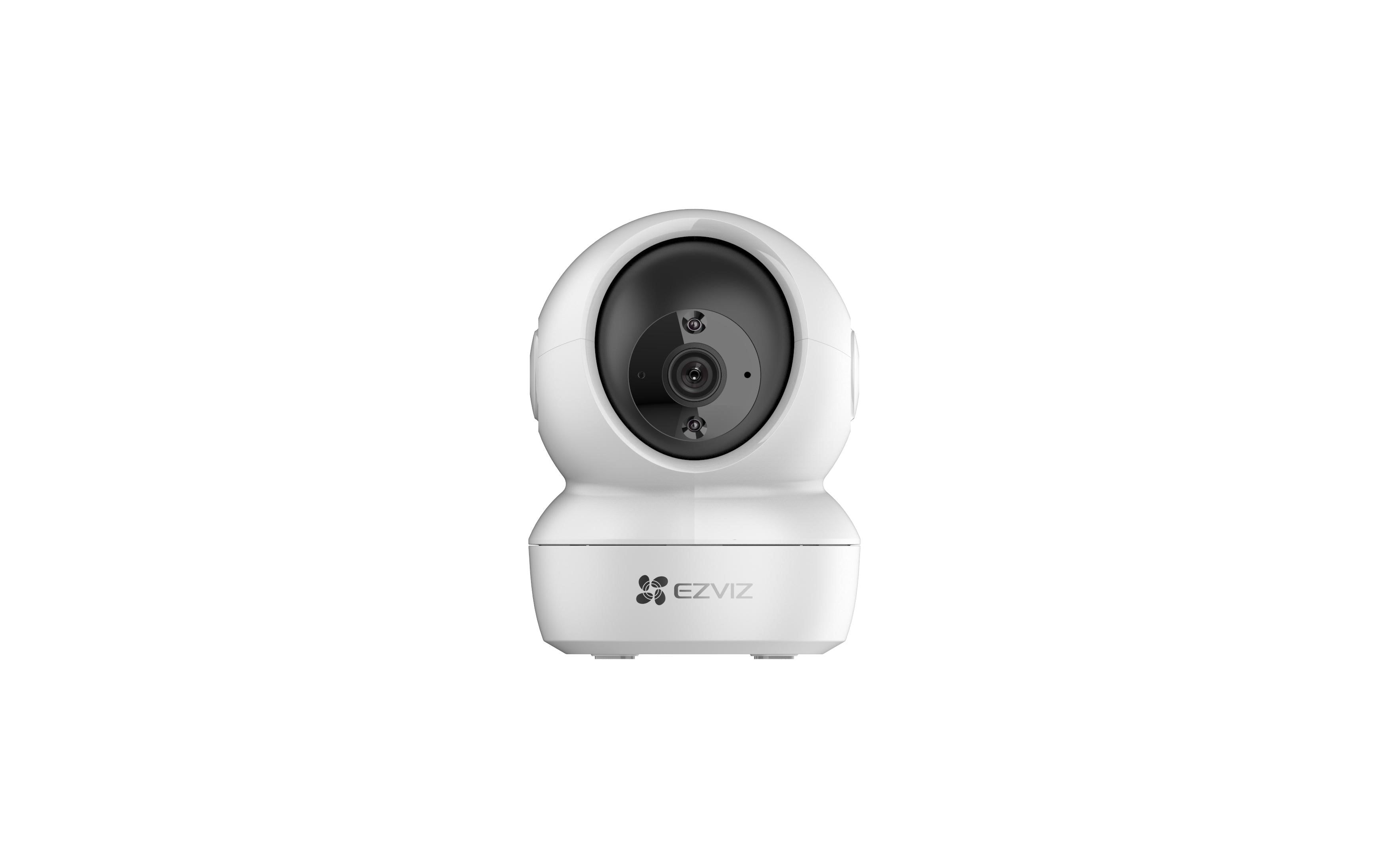 Câmera Residencial Inteligente 360° EZVIZ CS-H6c-R101-1G2WF, câmera de segurança Wi-Fi com visão panorâmica, detecção de movimento, áudio bidirecional e visão noturna. Ideal para monitoramento interno de residências e pets.