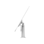 Painel Solar EZVIZ CS-CMT-D para câmeras de segurança, vista lateral. Painel branco com suporte ajustável, ideal para alimentar câmeras EZVIZ com energia solar, resistente a intempéries e fácil de instalar.