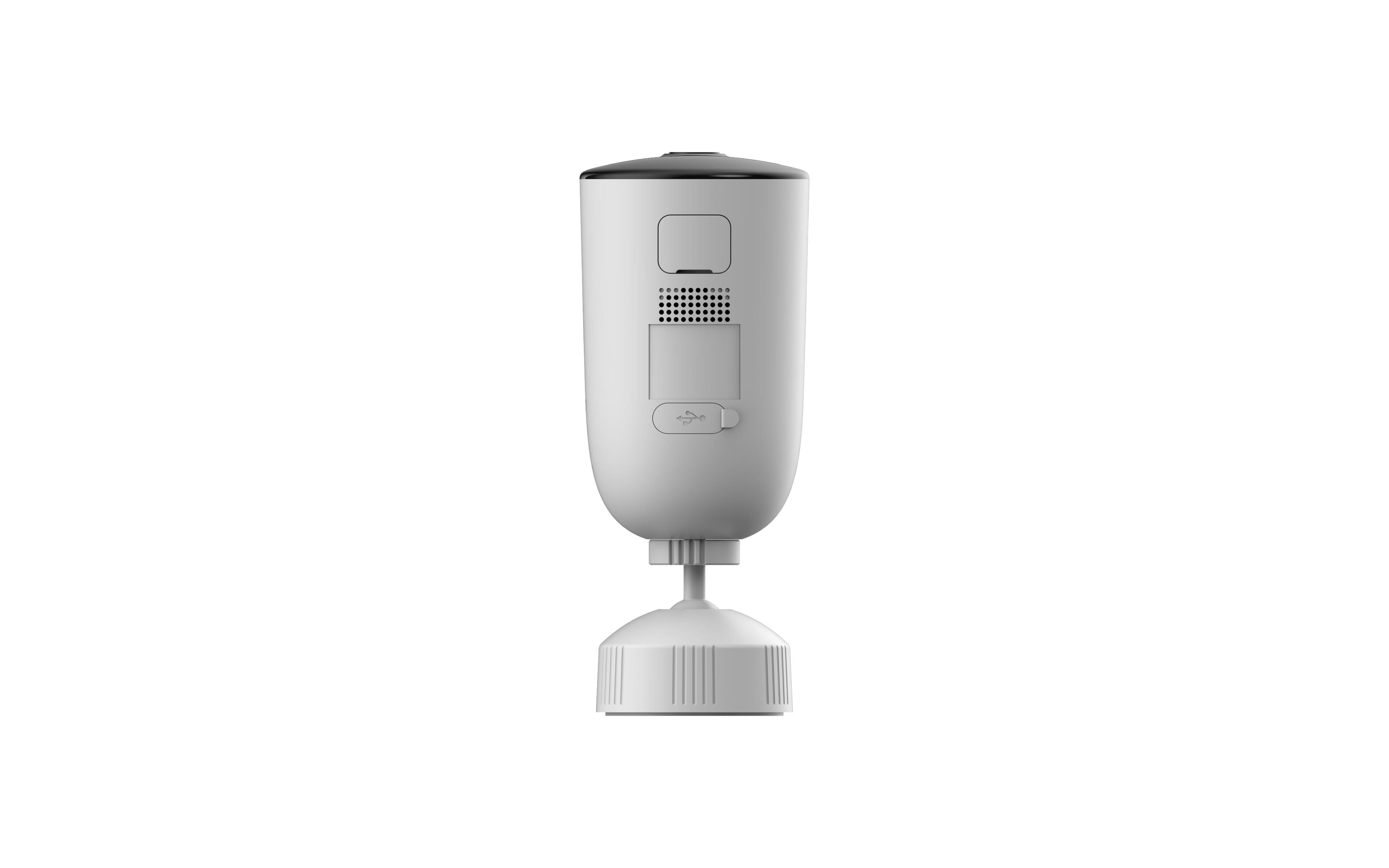 Câmera Externa Ezviz CS-CB3 1080P com bateria, design à prova de intempéries, visão noturna colorida, detecção de movimento humano, áudio bidirecional, compatível com Google Assistente e Alexa. Ideal para segurança residencial, com sirene e luz estroboscópica, e armazenamento em cartão microSD ou nuvem.