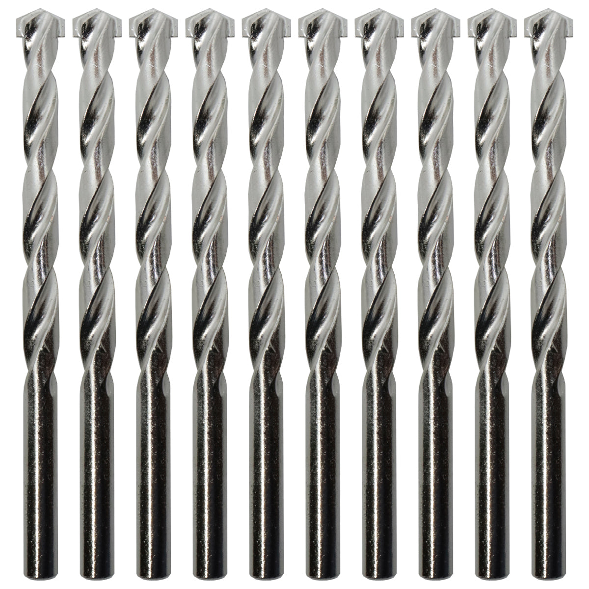 Kit com 50 brocas para concreto 12x150mm. Brocas helicoidais de metal duro, ideais para uso em furadeiras em alvenaria, pedra e concreto. Ferramenta Tradestar para perfurações precisas e profissionais.