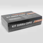 Jogo de Serra Copo Aço Carbono 11 Peças Tradestar para cortes precisos em madeira, MDF e compensado. Kit completo com 8 serras copo de diferentes diâmetros, hastes de acoplamento, chave Allen e maleta para transporte. Ideal para profissionais e entusiastas.