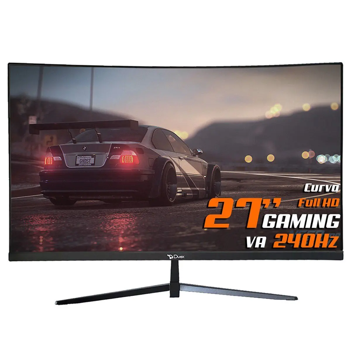 Monitor Duex 27 Curvo DX 270z 240Hz Black LED HDR - Monitor gamer de 27 polegadas com tela curva, resolução Full HD, taxa de atualização de 240Hz, tecnologia FreeSync e HDR para jogos imersivos.