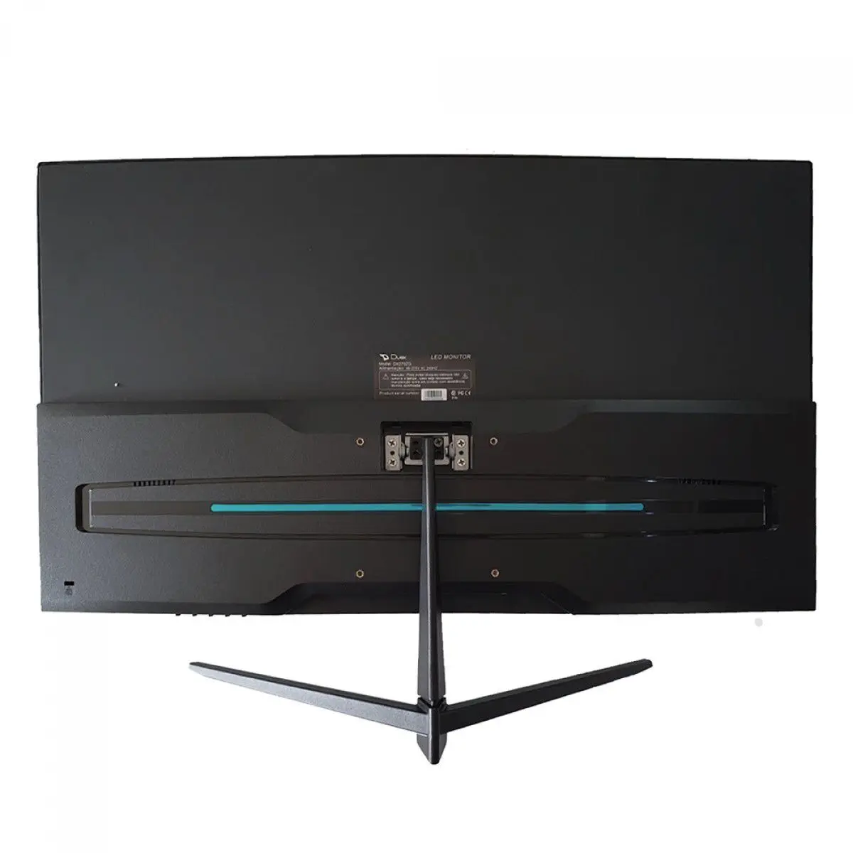 Monitor Duex 27 Curvo DX 270z 240Hz Black LED HDR - Vista traseira, mostrando conexões e suporte. Ideal para gamers, com tela curva, alta taxa de atualização e HDR para imagens imersivas e jogabilidade suave.