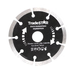 Disco de Corte para Alvenaria Segmentado 110x20mm Tradestar - Disco diamantado segmentado para cortes a seco em telhas, tijolos, alvenaria e concreto. Ideal para serras mármore. Alta durabilidade e cortes precisos. Marca Tradestar.