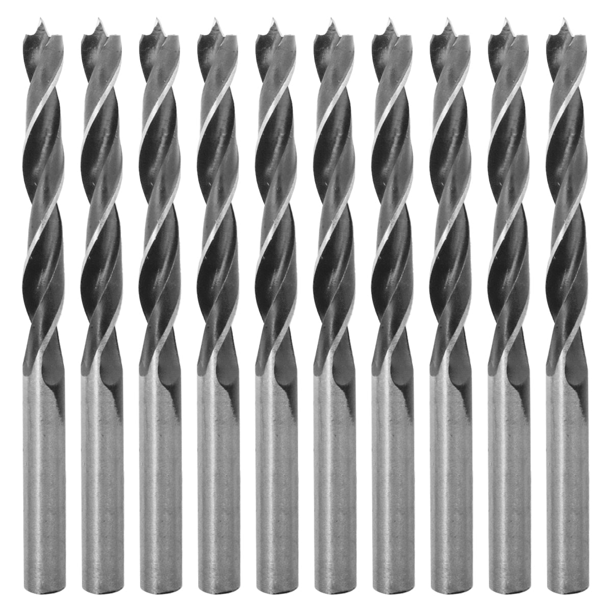 Broca para madeira aço carbono 3 pontas 12x130mm Tradestar - Kit com 50 unidades. Brocas de alta performance para furos precisos em madeira, com pontas afiadas e canais helicoidais para remoção de resíduos. Ferramenta ideal para carpinteiros, mecânicos e hobbistas.
