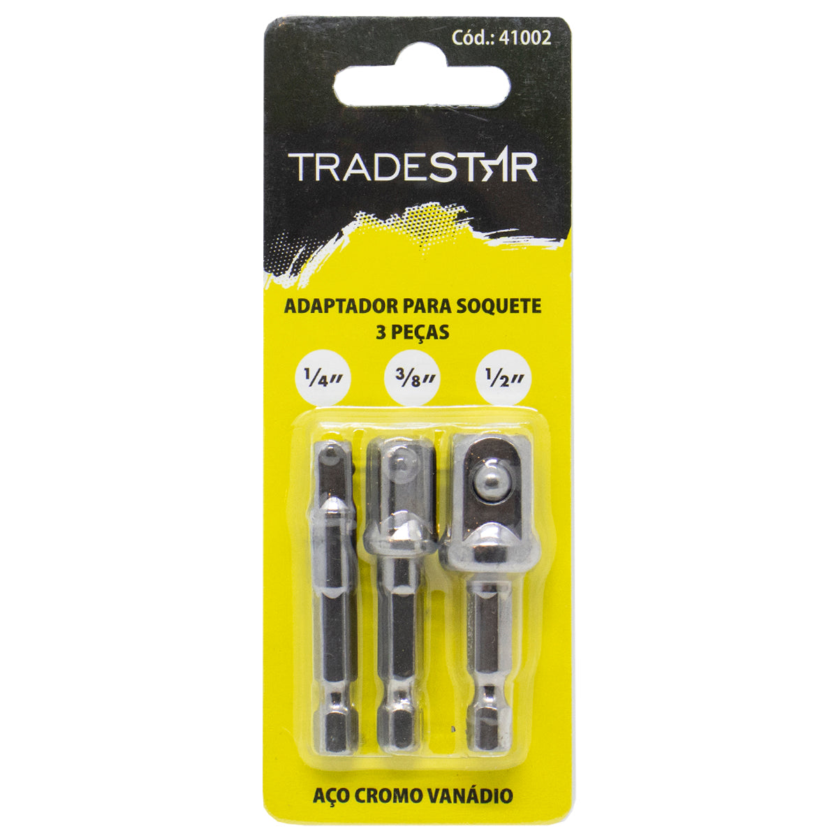 Jogo de Brocas Chatas para Madeira Tradestar com 6 peças, ideal para trabalhos em madeira. Conjunto de brocas de diferentes tamanhos para furos precisos e eficientes. Ferramenta essencial para marceneiros e projetos DIY.