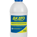 Cola Adesivo Plástico para PVC Akato 850g - Adesivo de alta performance para tubos e conexões de PVC de água fria. Ideal para projetos de encanamento e construção. Frasco resistente e fácil de usar. Produto original, com garantia e envio imediato.