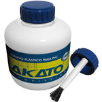 Cola Adesivo Plástico PVC Akato 75g com pincel para aplicação precisa, ideal para projetos de PVC. Adesivo de alta qualidade, fácil de usar e com forte aderência. Perfeito para reparos e uso profissional.