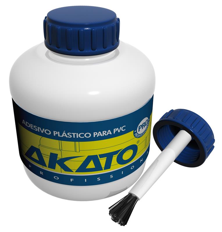 Cola Adesivo Plástico PVC Akato 75g com pincel para aplicação precisa, ideal para projetos de PVC. Adesivo de alta qualidade, fácil de usar e com forte aderência. Perfeito para reparos e uso profissional.