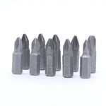 Jogo de Bits Mini Ponteira 1/4 Philips Aço Carbono Tradestar com 10 peças, mostrando as pontas PH00, PH01, PH02 e PH03 para parafusadeiras. Kit de ferramentas ideal para eletrônica, móveis e manutenção.