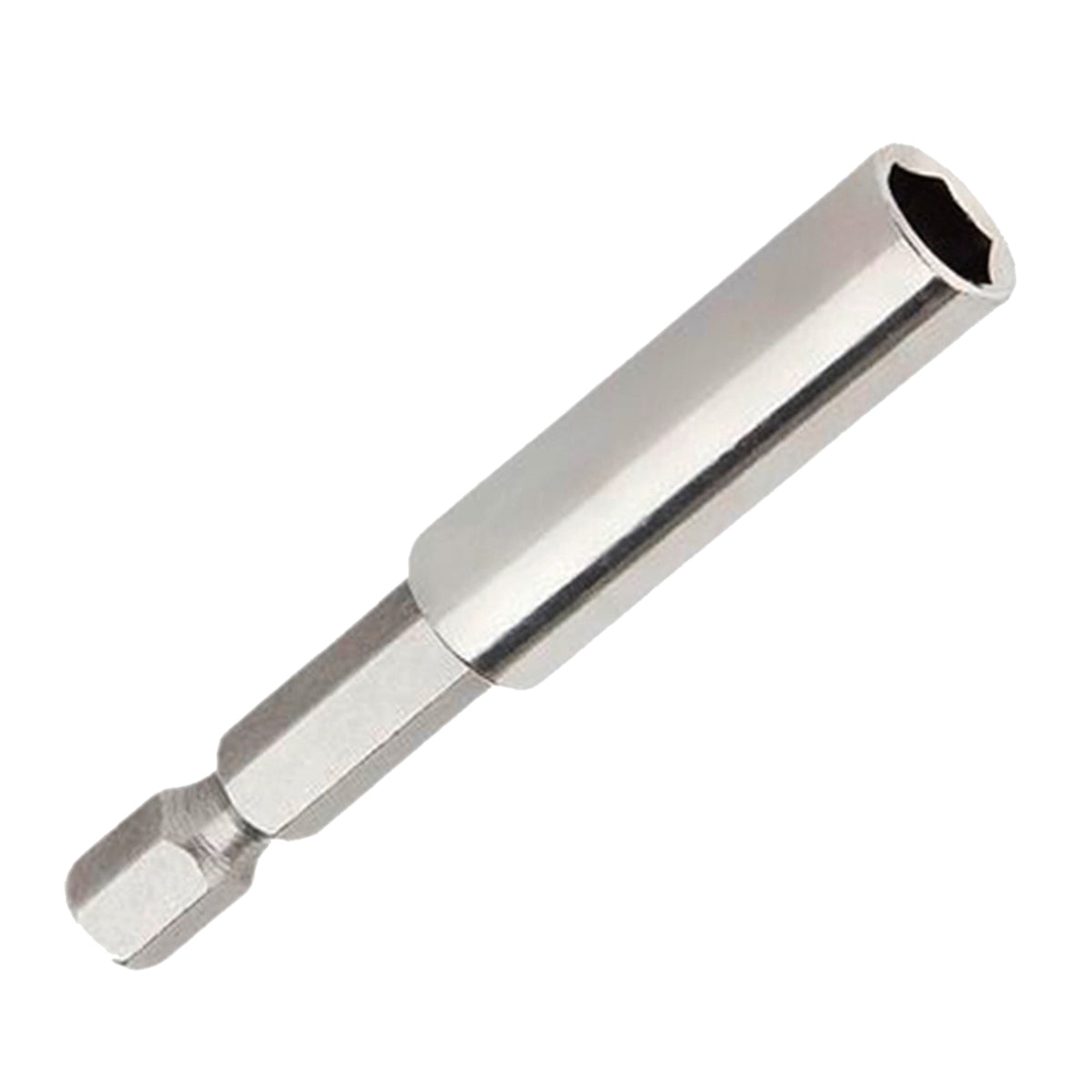 Soquete Magnético 60mm para Bits de Parafusadeira e Furadeira 1/4 Tradestar - Adaptador CRV com encaixe rápido e fixação magnética para maior praticidade e eficiência em trabalhos de montagem, manutenção e reparos.