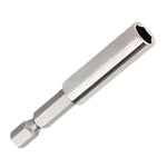 Soquete Magnético 60mm para Bits de Parafusadeira e Furadeira 1/4 Tradestar - Adaptador CRV com encaixe rápido e fixação magnética para maior praticidade e eficiência em trabalhos de montagem, manutenção e reparos.