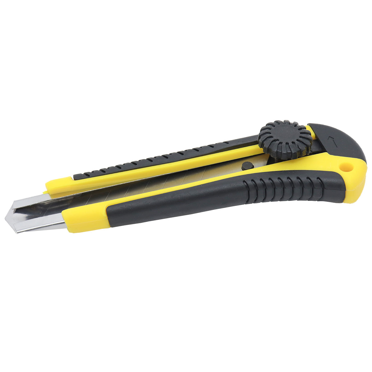 Estilete profissional 18mm Tradestar com cabo emborrachado e trava. Ferramenta de corte ideal para trabalhos precisos em diversos materiais, como papel, papelão, tecido e plástico. Possui lâmina afiada e design ergonômico para maior conforto e segurança.