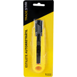 Estilete Auto Retrátil 14Cm Cabo Emborrachado Tradestar na embalagem. Ferramenta de corte versátil, ideal para uso profissional e doméstico. Possui lâmina de alta qualidade com retorno automático e mecanismo de segurança. Ideal para cortar papel, papelão, tecidos e plásticos. Produto original com garantia.