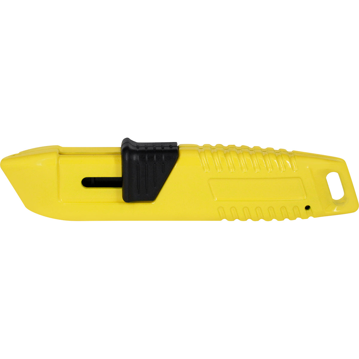 Estilete Automático Autorretrátil Trapezoidal 18MM amarelo com lâmina, ideal para cortar papel, papelão, tecidos e plásticos. Ferramenta profissional e doméstica com segurança, alta durabilidade e design ergonômico. Compre na JJC Ferramentas com garantia e envio imediato.