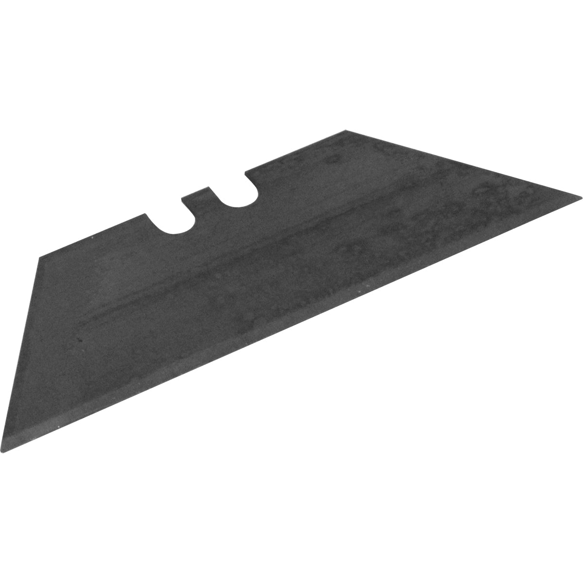 Lâmina de segurança trapezoidal bimetálica afiada 18mm Tradestar, jogo com 10 peças. Ideal para cortes precisos em diversos materiais como plástico, carpete, couro, madeira, tecidos e papel. Lâmina resistente, durável e compatível com estiletes trapezoidais.