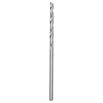 Kit com 100 brocas de aço rápido HSS DIN 338 Tradestar, diversas medidas para perfuração em metal, madeira e plástico. Broca individual em destaque, mostrando a ponta afiada e espiral.