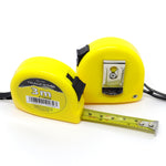 Trena ABS 3m x 13mm Tradestar amarela, de bolso, com fita de aço e presilha para cinto. Ferramenta compacta e resistente para medições precisas em projetos de construção, marcenaria e DIY.