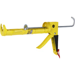 Aplicador de Silicone Pistola Profissional 9" 23cm Reforçado Tradestar amarelo, ideal para aplicação precisa de selantes em projetos de vedação e construção. Ferramenta robusta e durável para uso profissional e DIY.