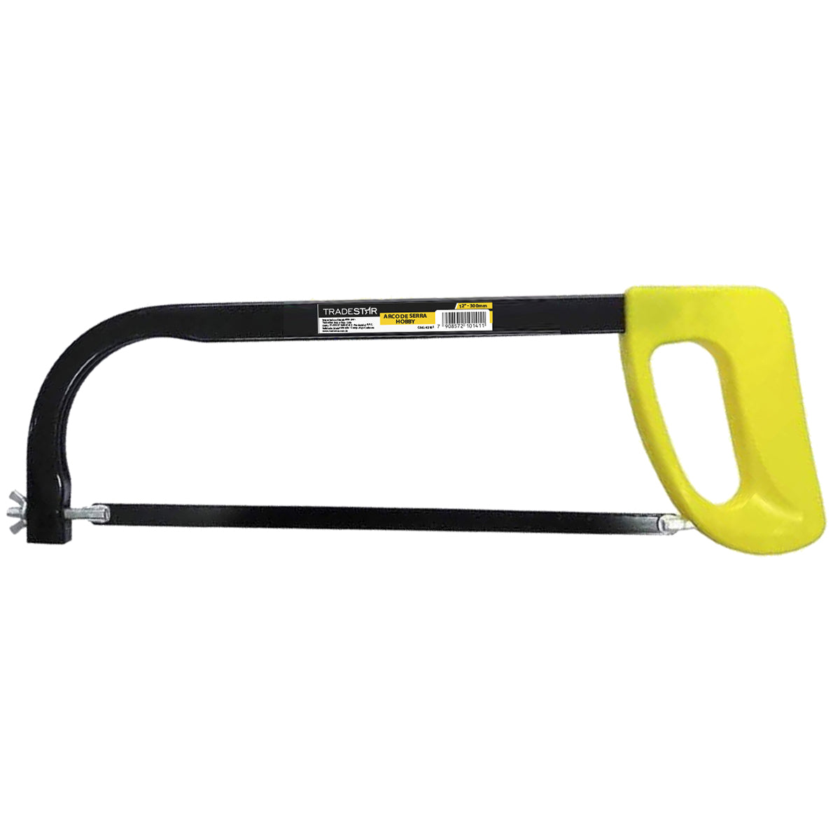 Arco de Serra Fixo para Serrinha com Cabo Plástico 12' 30 cm - Ferramenta manual para cortes precisos em metais, plásticos e madeira leve. Ideal para serralheiros, marceneiros, encanadores e projetos DIY. Cabo ergonômico e lâmina substituível.
