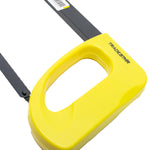 Arco de Serra Fixo para Serrinha com Cabo Plástico 12' 30 cm - Ferramenta manual amarela para cortes precisos em metais, plásticos e madeira leve. Ideal para serralheiros, marceneiros e uso geral em oficinas. Inclui lâmina substituível e cabo ergonômico.