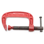Grampo Sargento Tipo C 2'' Polegadas Tradestar vermelho, ferramenta de fixação robusta para marcenaria, carpintaria e projetos de bricolagem. Ideal para fixar peças com segurança e precisão. Grampo tipo C com abertura de 2 polegadas.