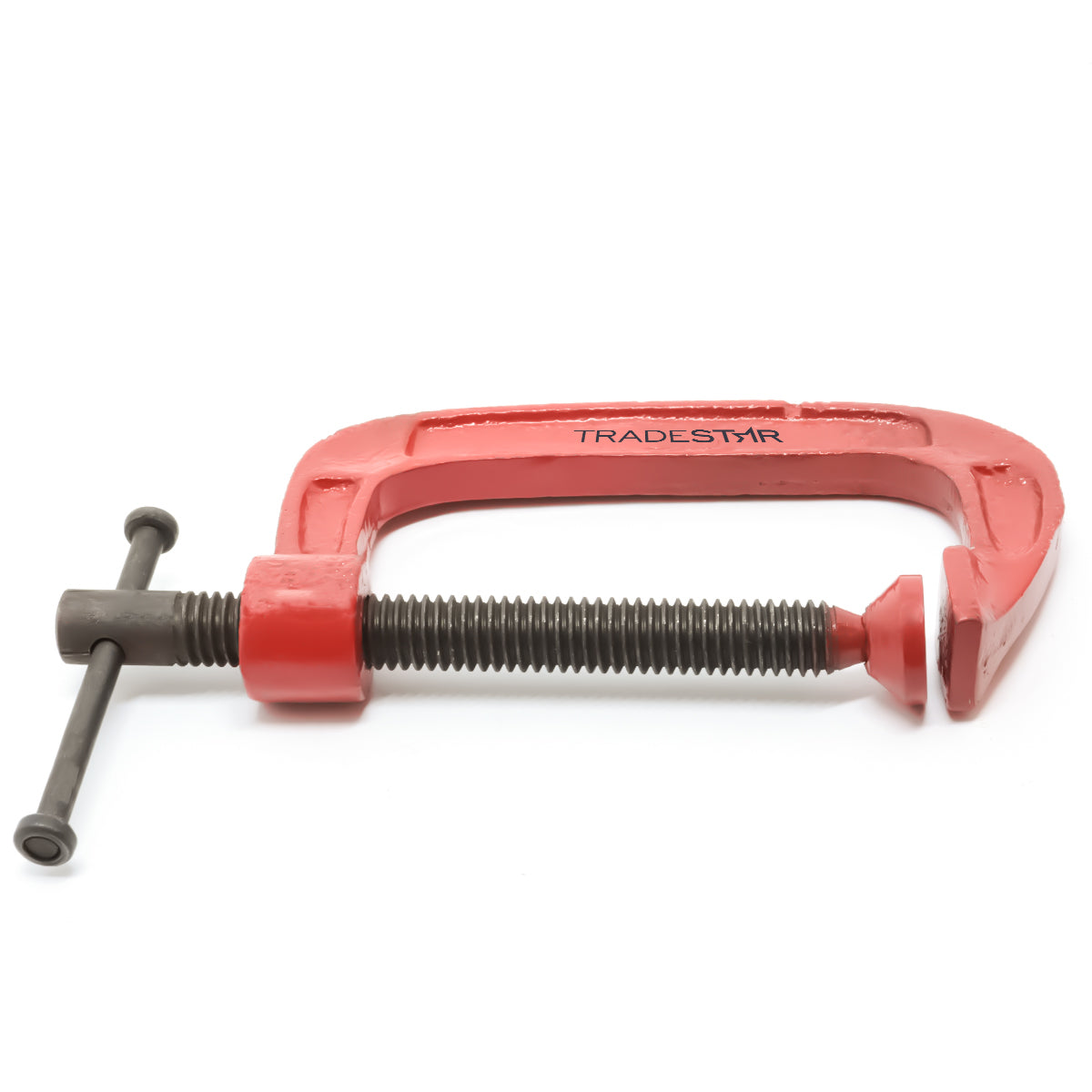 Grampo Sargento Tipo C 3'' Polegadas Tradestar - Ferramenta de fixação robusta e versátil para marcenaria, carpintaria e projetos diversos. Grampo tipo C de 3 polegadas, ideal para fixar materiais com segurança. Fabricado pela Tradestar, garantia de qualidade e durabilidade.