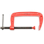 Grampo Sargento Tipo C 5'' Polegadas Tradestar - Ferramenta de fixação robusta e versátil, ideal para marcenaria e carpintaria. Grampo sargento vermelho, com design tipo C e capacidade de 5 polegadas. Tradestar.