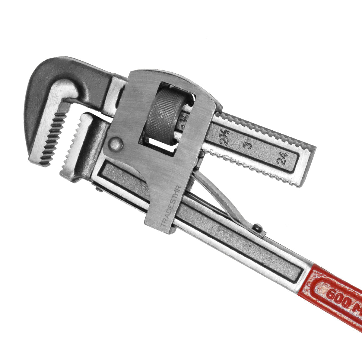 Chave de Grifo 24'' Tradestar para tubos, ajustável, tipo Stillson, com mordentes ranhurados, ferramenta para encanador e uso geral em tubulações e conexões.
