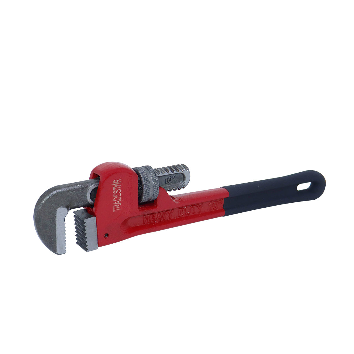 Chave de Grifo Cano Americana 10 Pol Profissional Tradestar, ferramenta manual de aço resistente, ideal para encanadores e mecânicos. Chave de encanador com mordentes ajustáveis e cabo ergonômico para trabalhos pesados.
