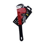 Chave de Grifo Cano Americana 12 Pol Profissional Tradestar, ferramenta manual vermelha e preta para encanamento e mecânica, com mordentes de aço e ajuste preciso, ideal para trabalhos pesados.