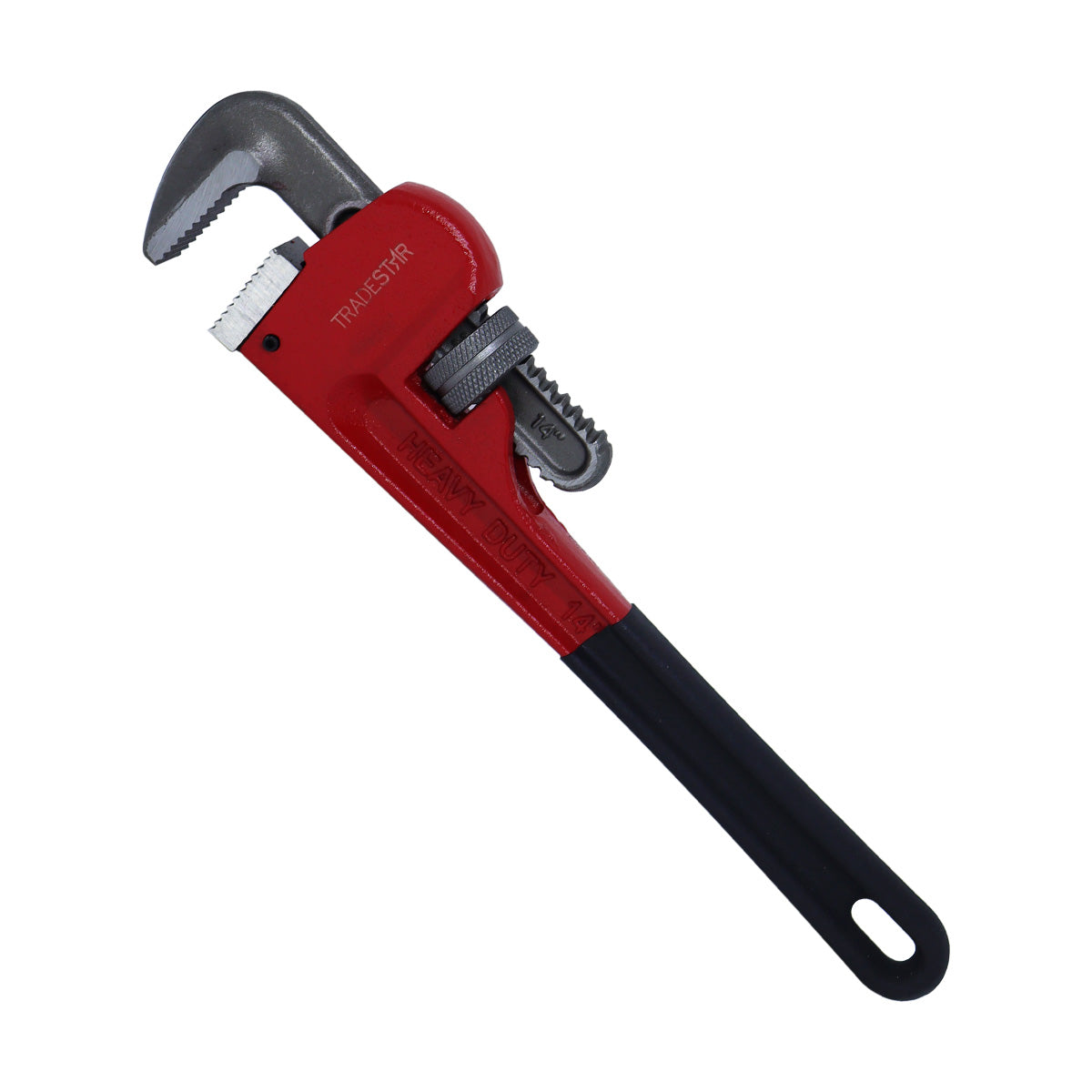 Chave de Grifo Cano Americana 14 Pol Profissional Tradestar - Ferramenta robusta de aço para encanadores, mecânicos e profissionais de manutenção. Chave ajustável, ideal para fixar e soltar conexões em ambientes industriais e oficinas.