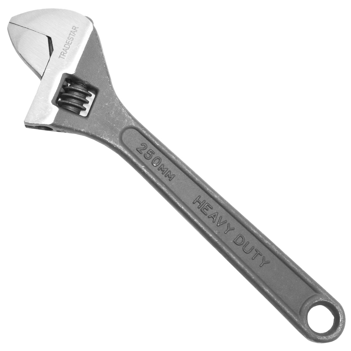 Chave Ajustável Inglesa Fosfatizada 10 Pol 250mm Tradestar - Ferramenta robusta e versátil para ajustar porcas e parafusos, ideal para manutenção e montagem. Possui revestimento fosfatizado resistente e empunhadura ergonômica.