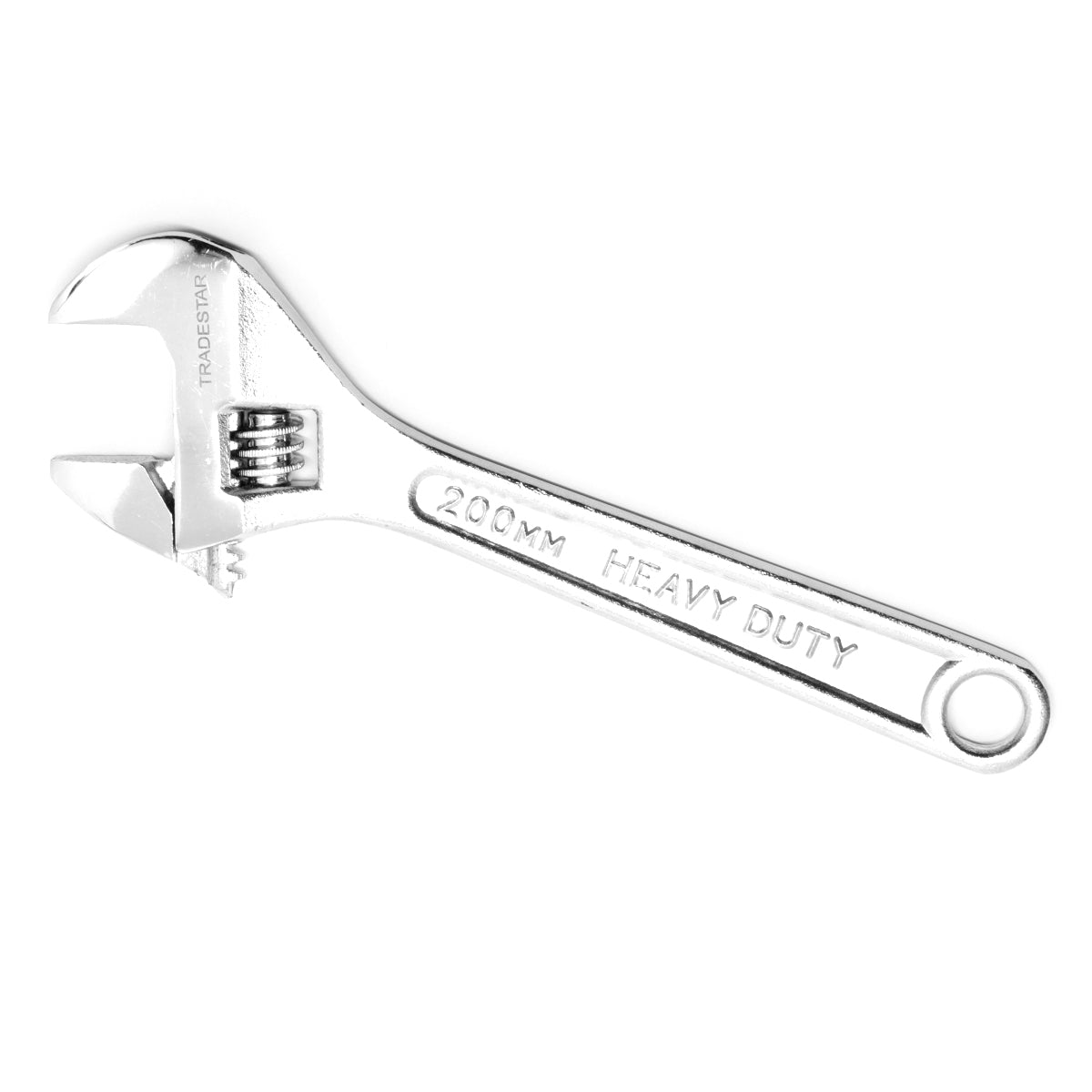 Chave Ajustável Inglesa 8 Polegadas 200mm Cromada Tradestar - Ferramenta manual de aço cromado para ajuste e aperto de porcas e parafusos em diversos tamanhos. Ideal para uso em projetos de bricolagem, manutenção automotiva e encanamento. Chave inglesa ajustável, resistente e durável.