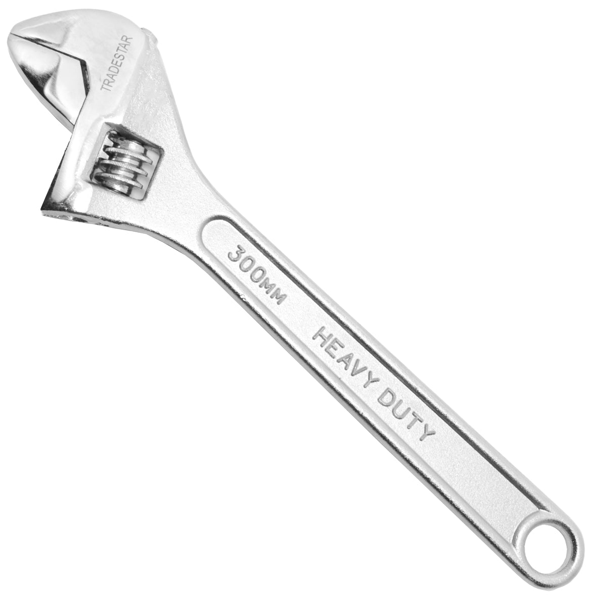 Chave Ajustável Inglesa 12 Polegadas 300mm Cromada Tradestar - Ferramenta robusta para apertar porcas e parafusos, ideal para manutenção e montagem. Chave inglesa ajustável, cromada, Heavy Duty.