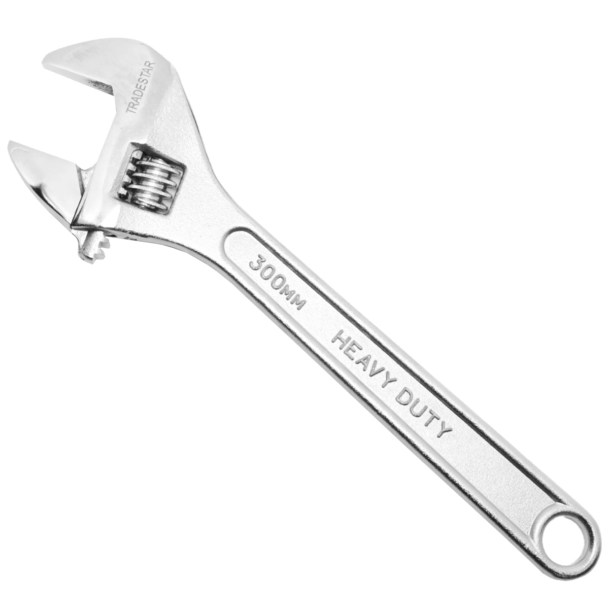Chave Ajustável Inglesa 12 Polegadas 300mm Cromada Tradestar - Ferramenta robusta para ajustar porcas e parafusos, ideal para uso em projetos de bricolagem, automóveis e encanamento. Construção cromada durável e empunhadura ergonômica.