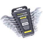 Jogo de Chave Boca Fixa Aço Tradestar com 8 peças, tamanhos de 6 a 22mm. Conjunto de chaves fixas de aço de alta qualidade, ideal para aperto em diversos projetos. Inclui chaves nos tamanhos: 6x7mm, 8x9mm, 10x11mm, 12x13mm, 14x15mm, 16x17mm, 18x19mm e 20x22mm. Ferramenta manual Tradestar para uso profissional e doméstico.