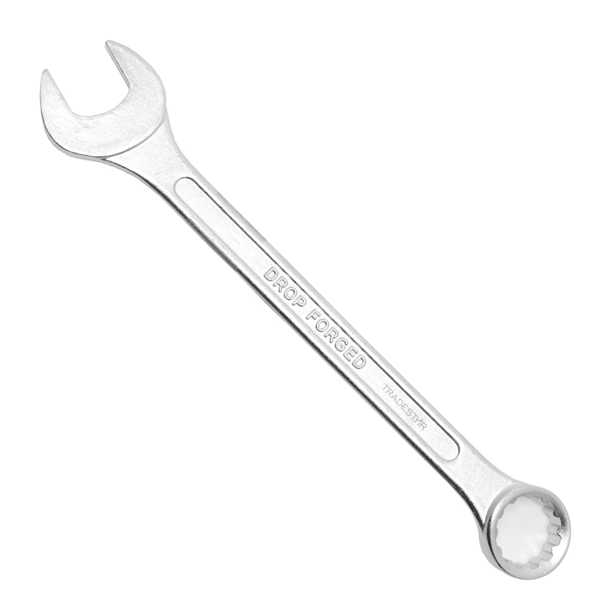 Chave Combinada Profissional Tradestar 11mm em aço especial, ferramenta manual para aperto e desaperto de porcas e parafusos. Ideal para uso profissional em mecânica, manutenção e outras aplicações. Fabricada em aço carbono resistente, com abertura fixa e design ergonômico para facilitar o manuseio.