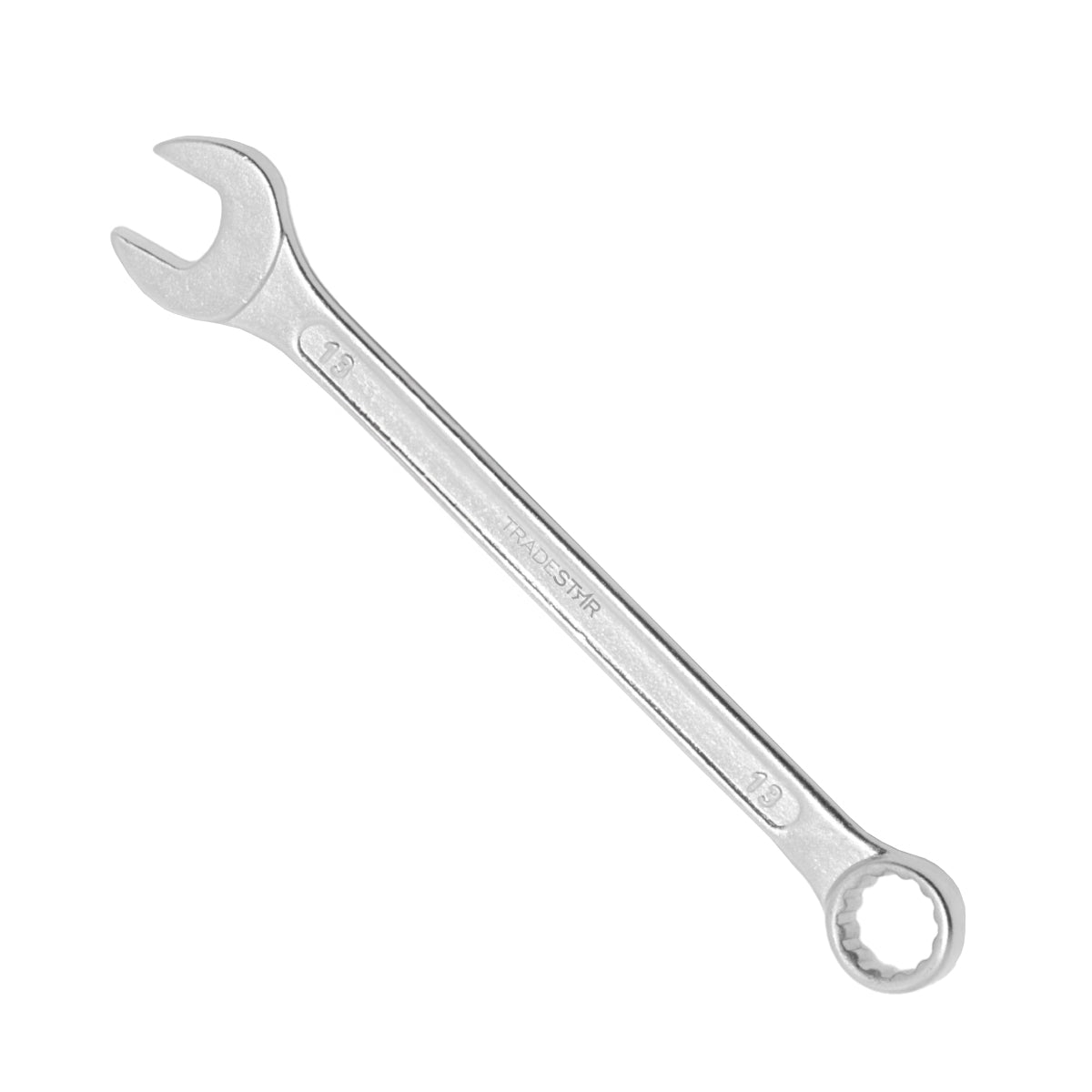 Chave Combinada Profissional Tradestar 13mm em aço especial, ideal para apertar e afrouxar porcas e parafusos. Ferramenta manual de alta qualidade para uso profissional e doméstico. Aço carbono resistente, pronta entrega e envio imediato.
