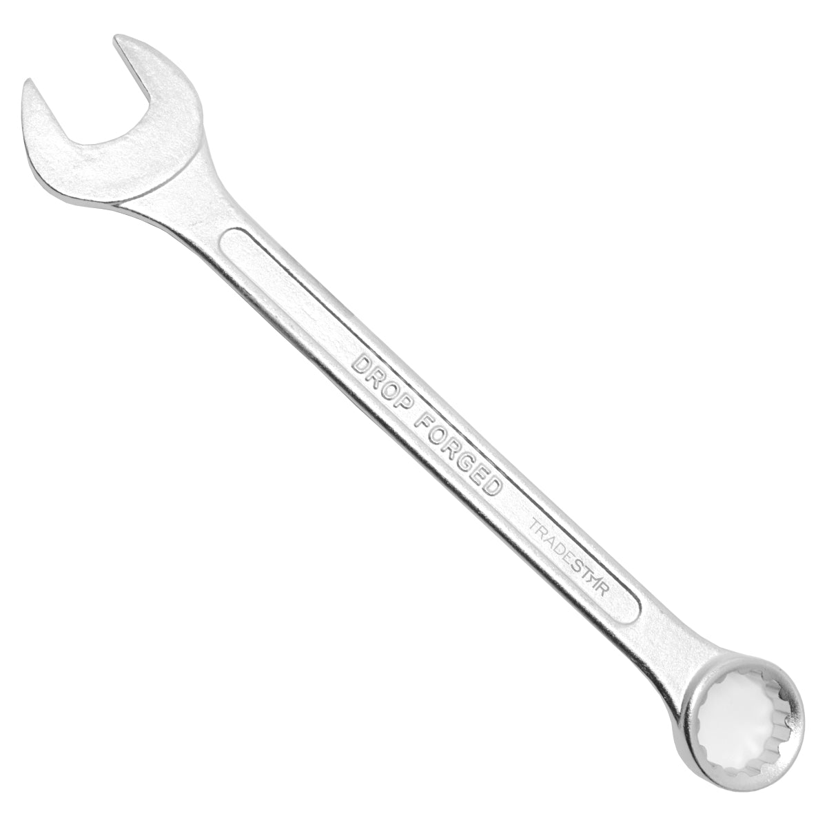 Chave Combinada Profissional 26 mm Tradestar em aço especial, ferramenta manual para aperto e desaperto de porcas e parafusos. Ideal para uso profissional em mecânica, construção e manutenção.