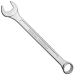 Chave Combinada Profissional 22 mm Cromo Vanádio Tradestar - Ferramenta de alta qualidade para aperto e afrouxamento de parafusos e porcas. Ideal para uso profissional, com extremidades de boca e estrela, fabricada em aço cromo-vanádio resistente e durável.