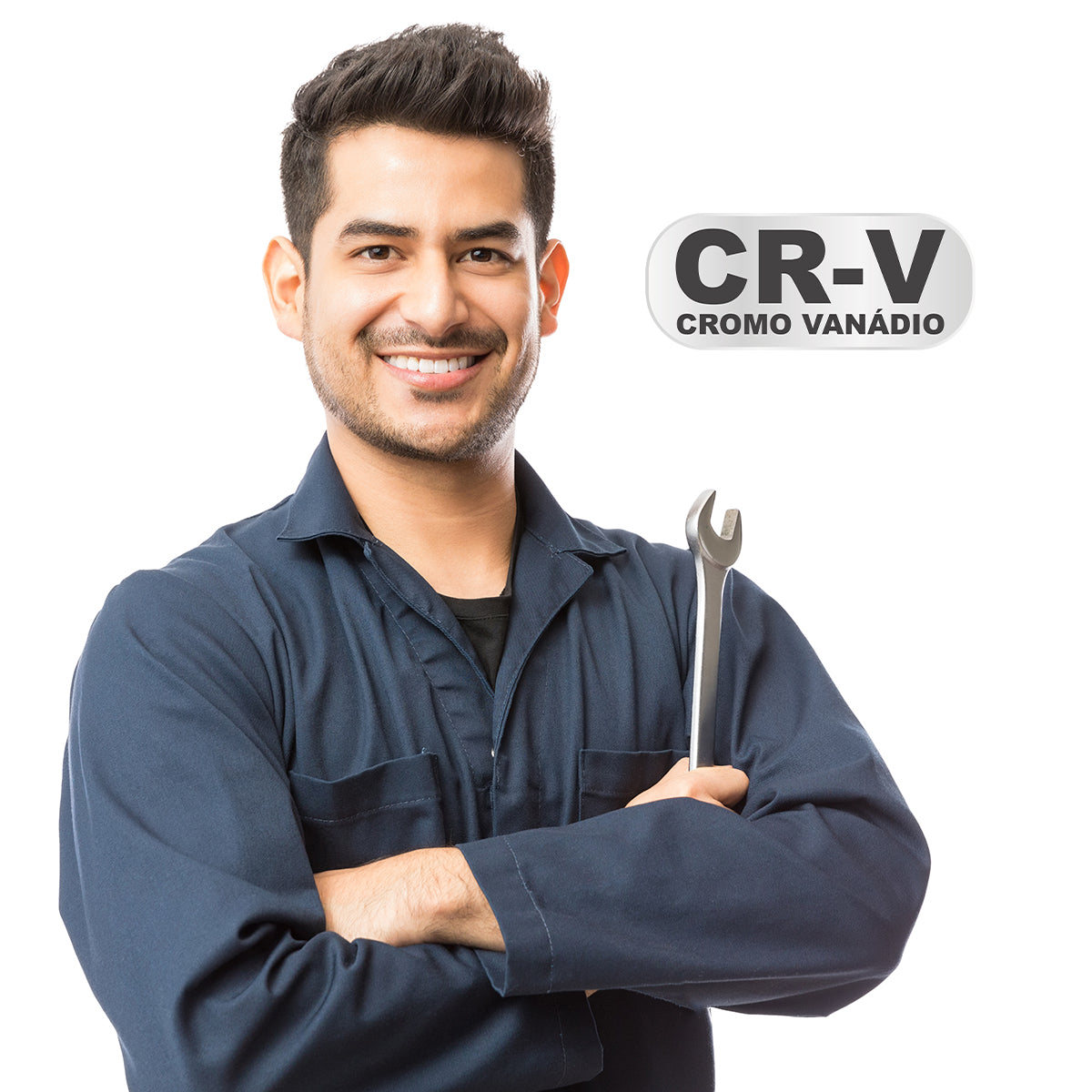 Chave de Boca Fixa 20x22MM CR-V Profissional Tradestar - Ferramenta manual de aço cromo vanádio para apertar e soltar porcas e parafusos sextavados. Ideal para uso profissional e doméstico, com garantia e envio imediato.