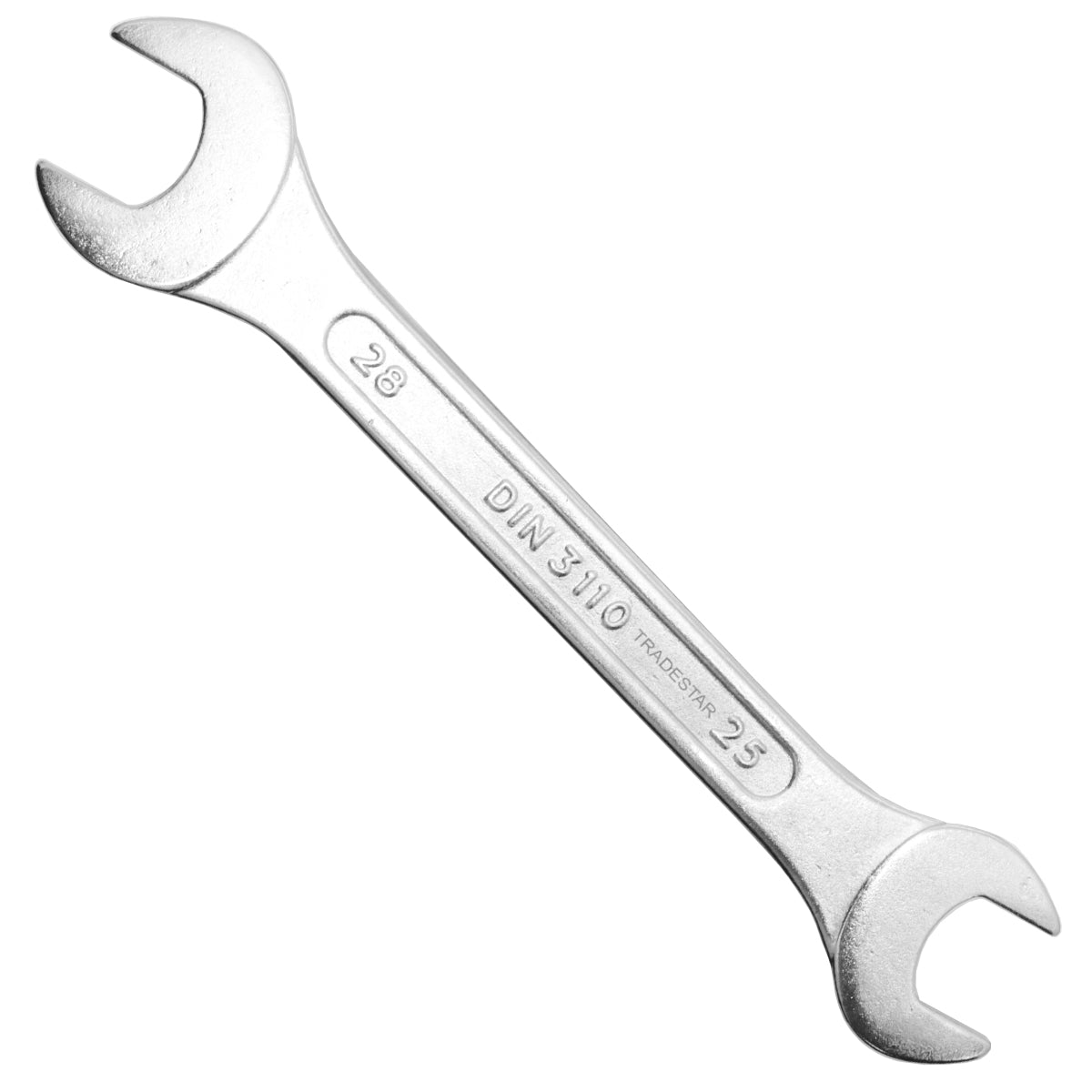 Chave de Boca Fixa 25x28MM CR-V Profissional Tradestar - Ferramenta manual de aço cromo vanádio para apertar e soltar porcas e parafusos sextavados. Ideal para uso profissional e projetos de bricolagem.