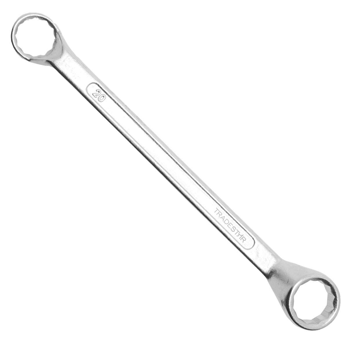 Chave Estrela 20 x 22 mm de aço carbono para aperto e desaperto de parafusos sextavados. Ferramenta manual de alta precisão, ideal para uso em oficinas mecânicas e canteiros de obras. Encaixe seguro e evita deslizamentos.