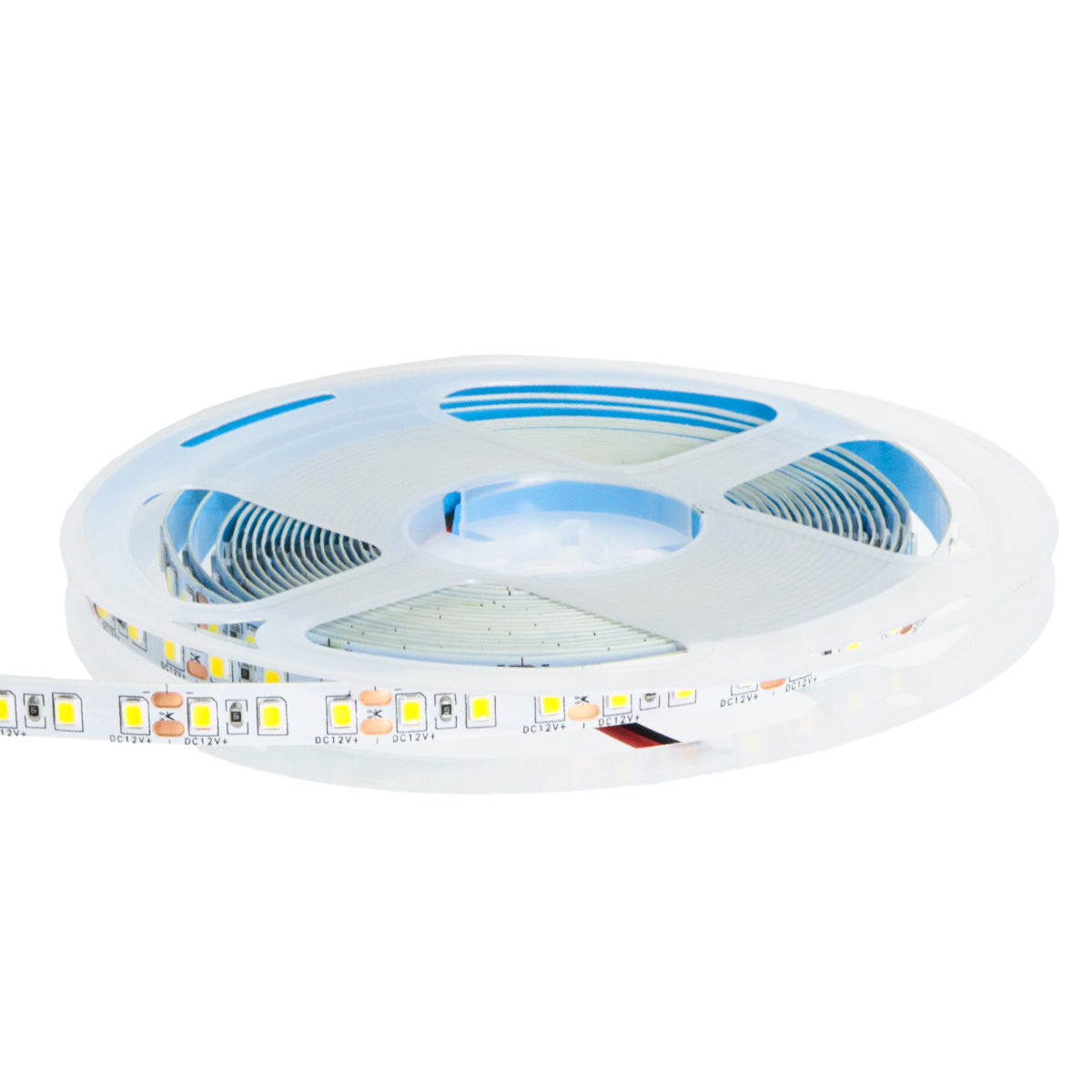 Kit Fita LED 2835 5 Metros 4000K Branco Neutro com 5 Fontes 12V - Iluminação eficiente para diversos ambientes. Ideal para decoração e projetos de iluminação personalizados.