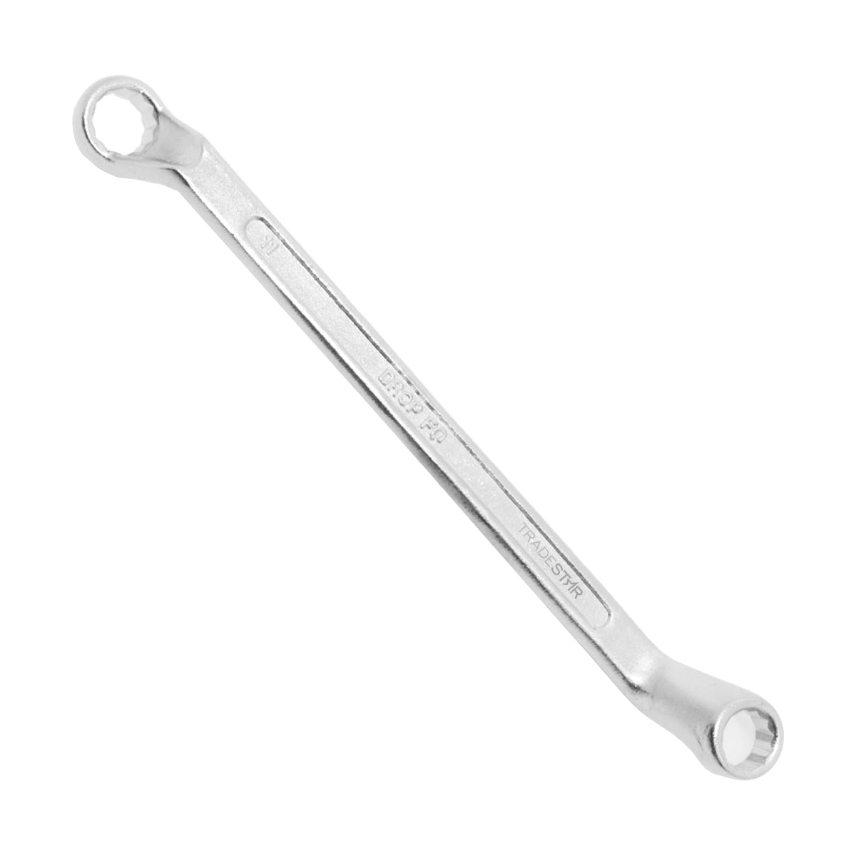 Chave estrela 10 x 11 mm CR-V para apertar e soltar porcas e parafusos sextavados. Ferramenta manual de aço cromo vanádio, ideal para uso em mecânica e projetos de bricolagem. Chave de boca fixa, resistente e durável.