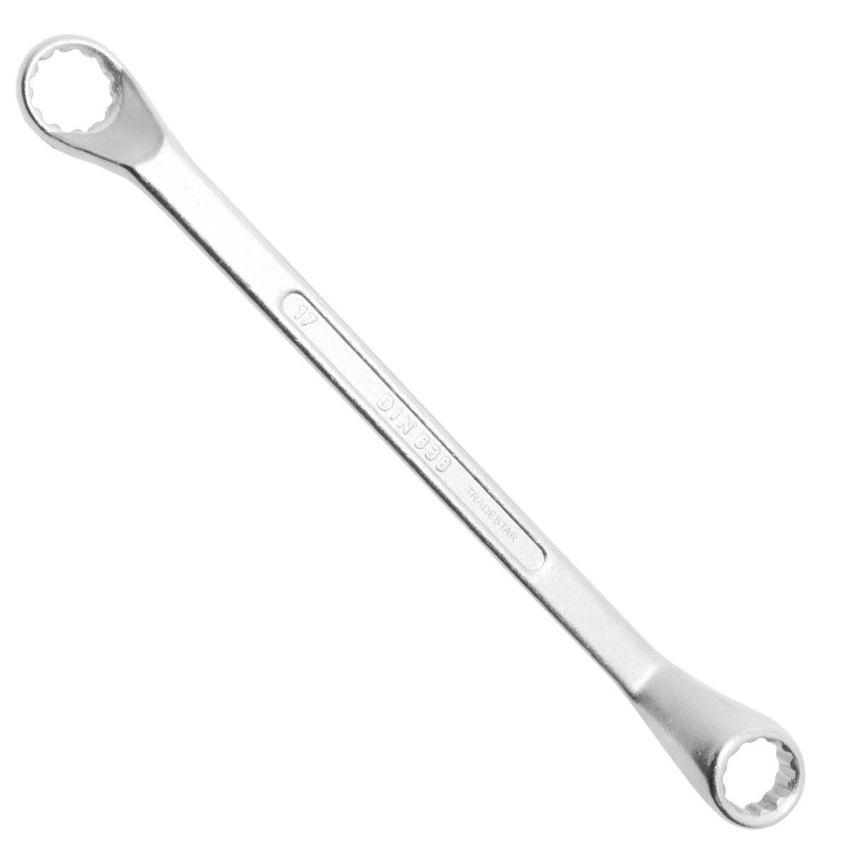 Chave Estrela 16 X 17 Mm Cr-V, ferramenta manual de aço cromo vanádio para apertar e soltar porcas e parafusos sextavados. Chave de boca com abertura fixa, ideal para uso em projetos de construção e manutenção.